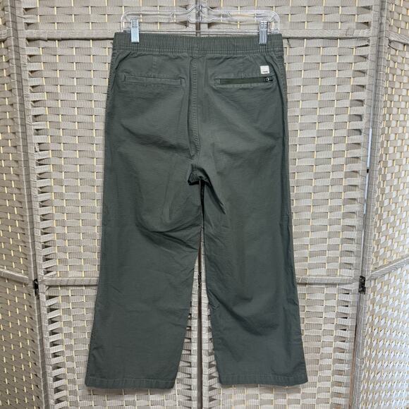 VUORI Rip Stop Wide Leg Crop Pants Women M Olive Military Green Hiking GORPCORE - Picture 2 of 9